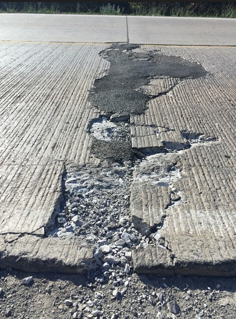 <p>Potholes on 49 (Supplied Photo)</p>
