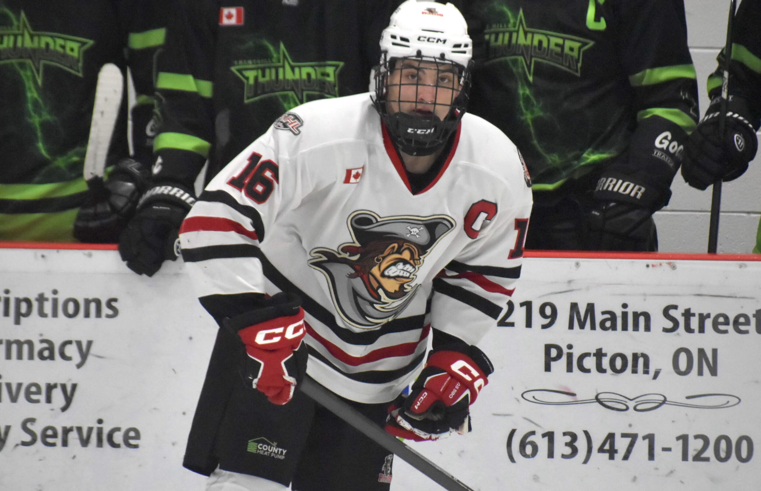 <p>Gerrit Kempers set up the game winning goal on Thursday in Picton’s 7-4 win over visiting Trent Hills. (Jason Parks/Gazette Staff)</p>
