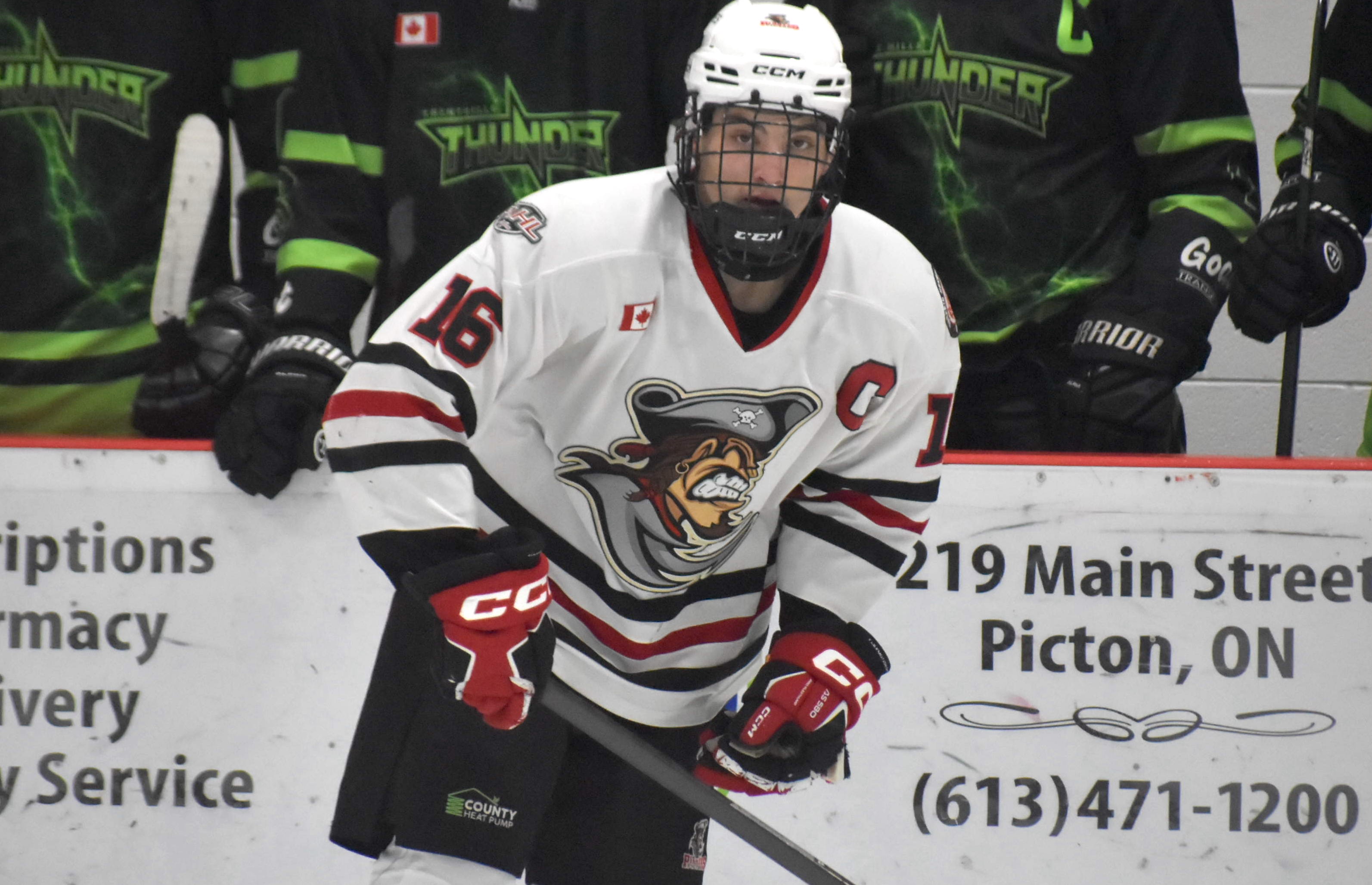 <p>Gerrit Kempers set up the game winning goal on Thursday in Picton’s 7-4 win over visiting Trent Hills. (Jason Parks/Gazette Staff)</p>
