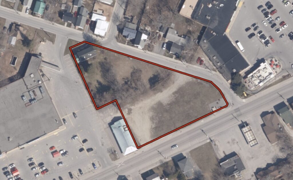 <p>A 1.2 acre parcel in downtown Picton has a new zoning designation that will permit commercial and residential development. (Supplied Photo) </p>
