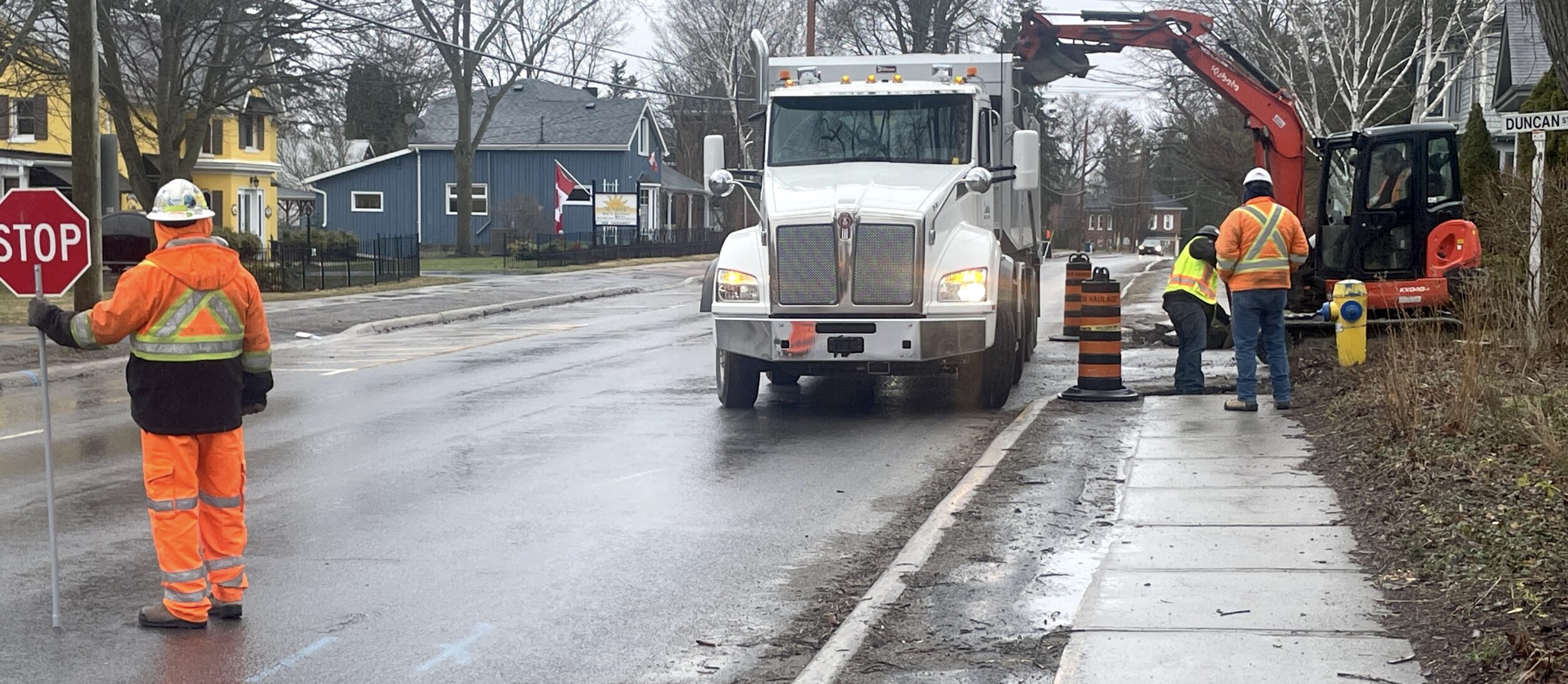 <p>Rehabilitation work on Bloomfield’s Main Street got underway last week.(Jason Parks/Gazette Staff)</p>
