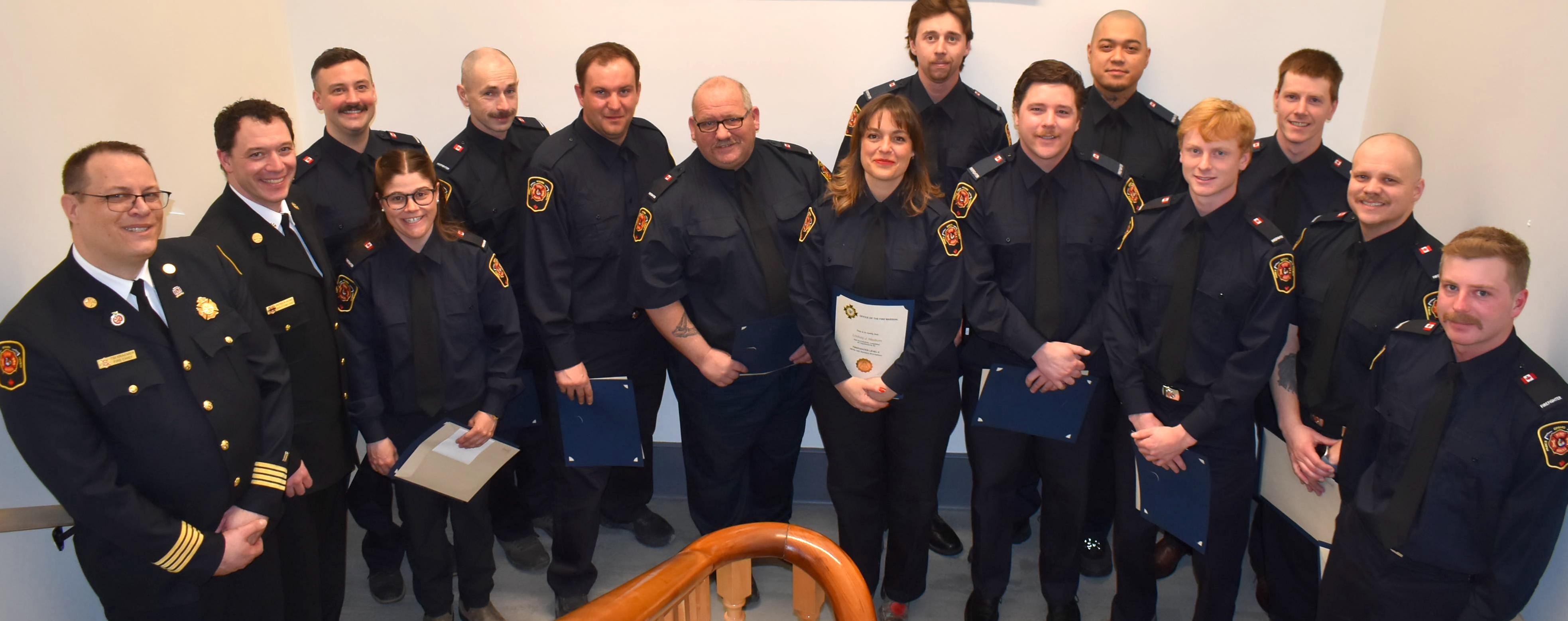 <p>The newest crop of Prince Edward County Fire and Rescue volunteers. (Jason Parks/Gazette Staff)</p>
