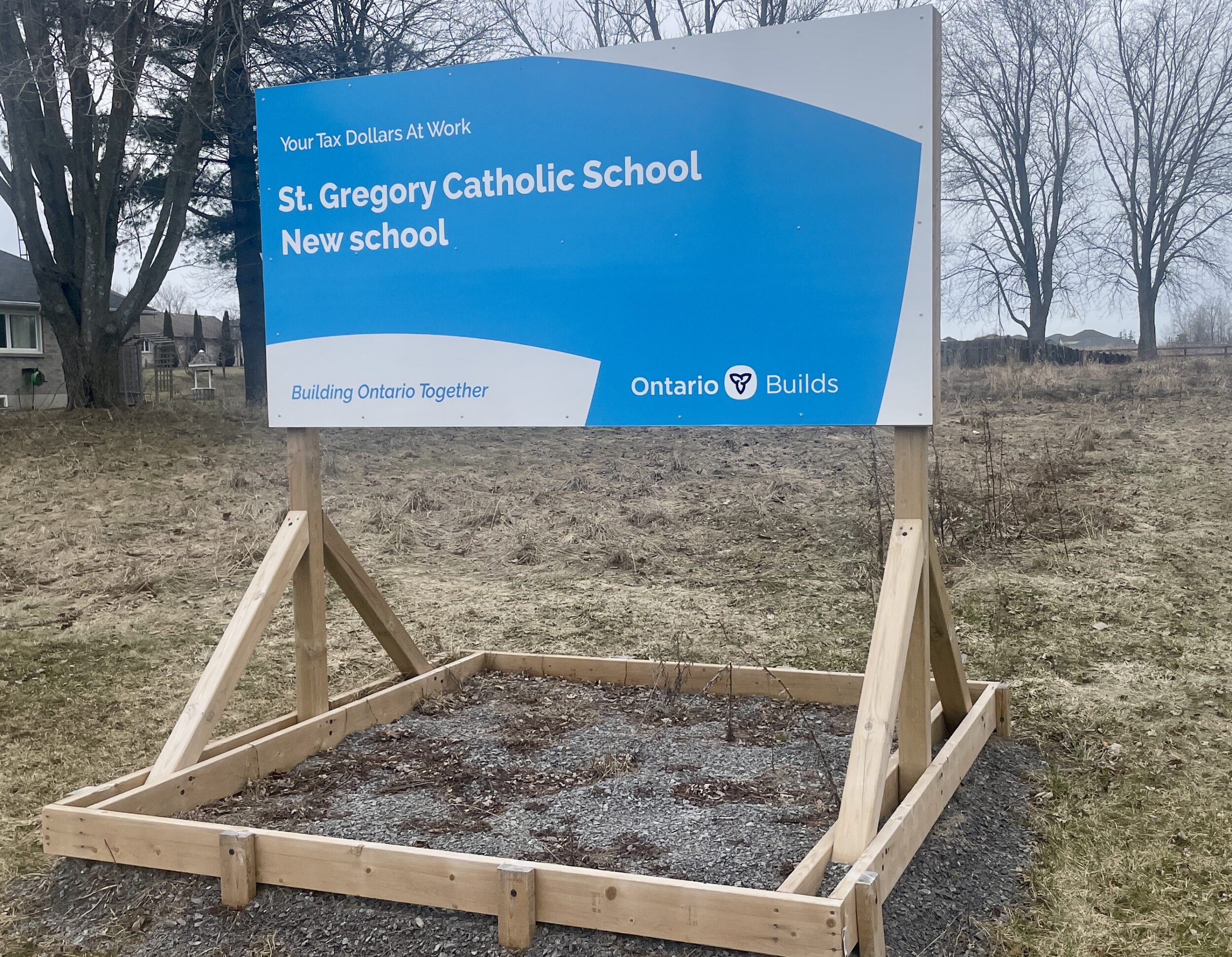 <p>Site of the new St. Greg’s Catholic School on Talbot Street in Picton. (Jason Parks/Gazette Staff)</p>
