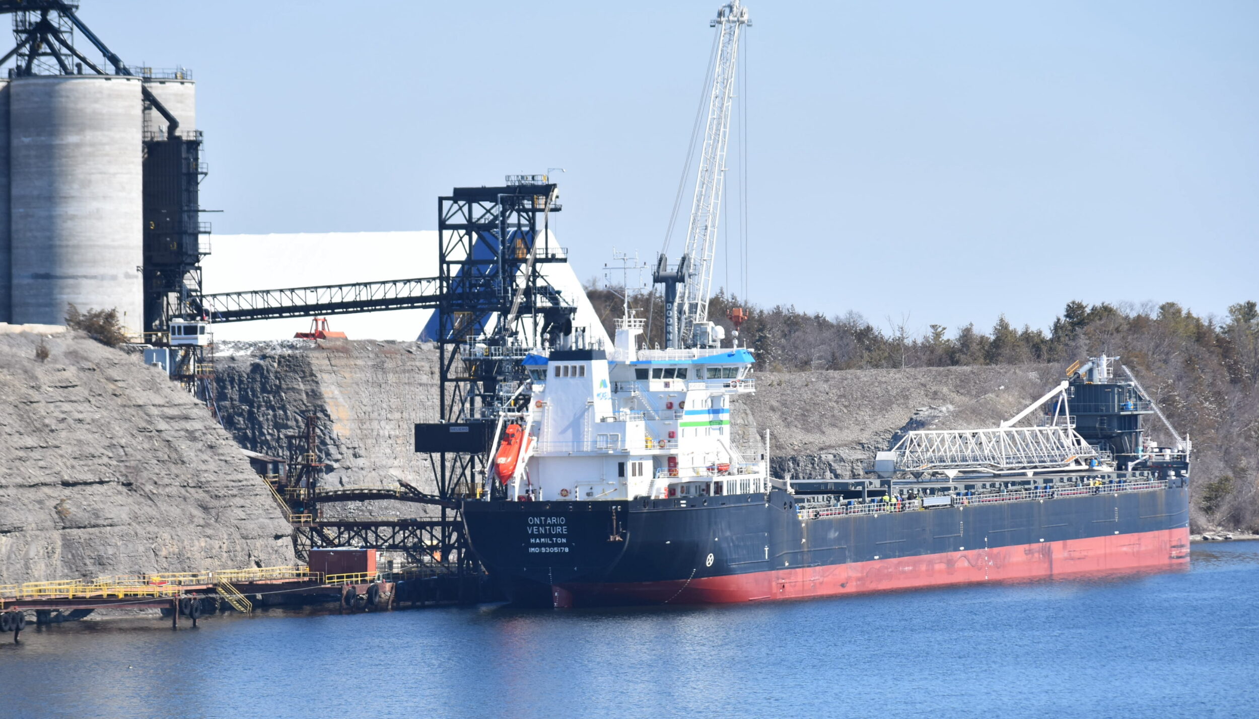 <p>The Ontario Venture loads up before departing for Quebec City. (Jason Parks/Gazette Staff)</p>
