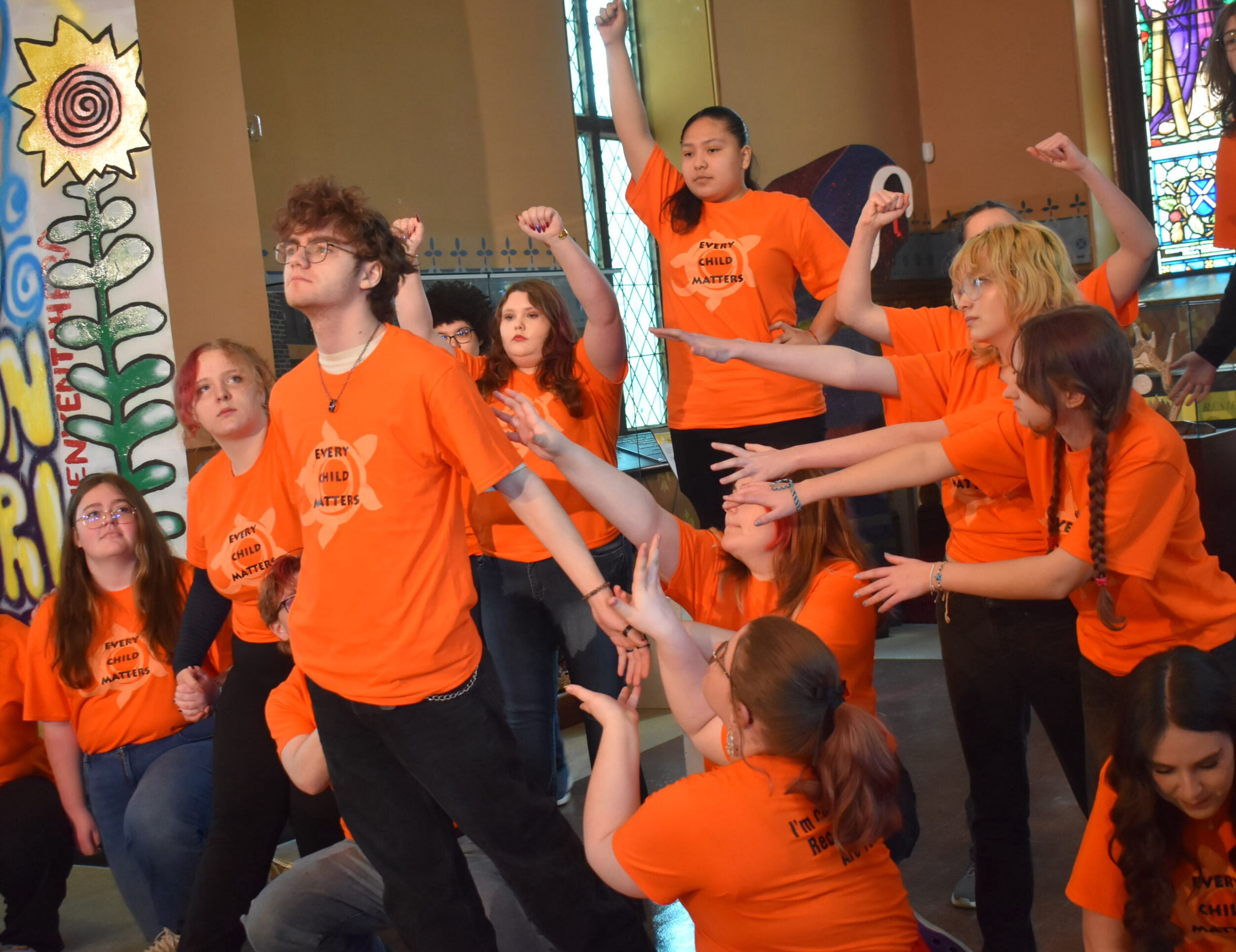 <p>PECI Senior Drama Students interacted with and responded to the artwork at the Path Forward exhibit to produce a site-specific dramatic work.</p>
