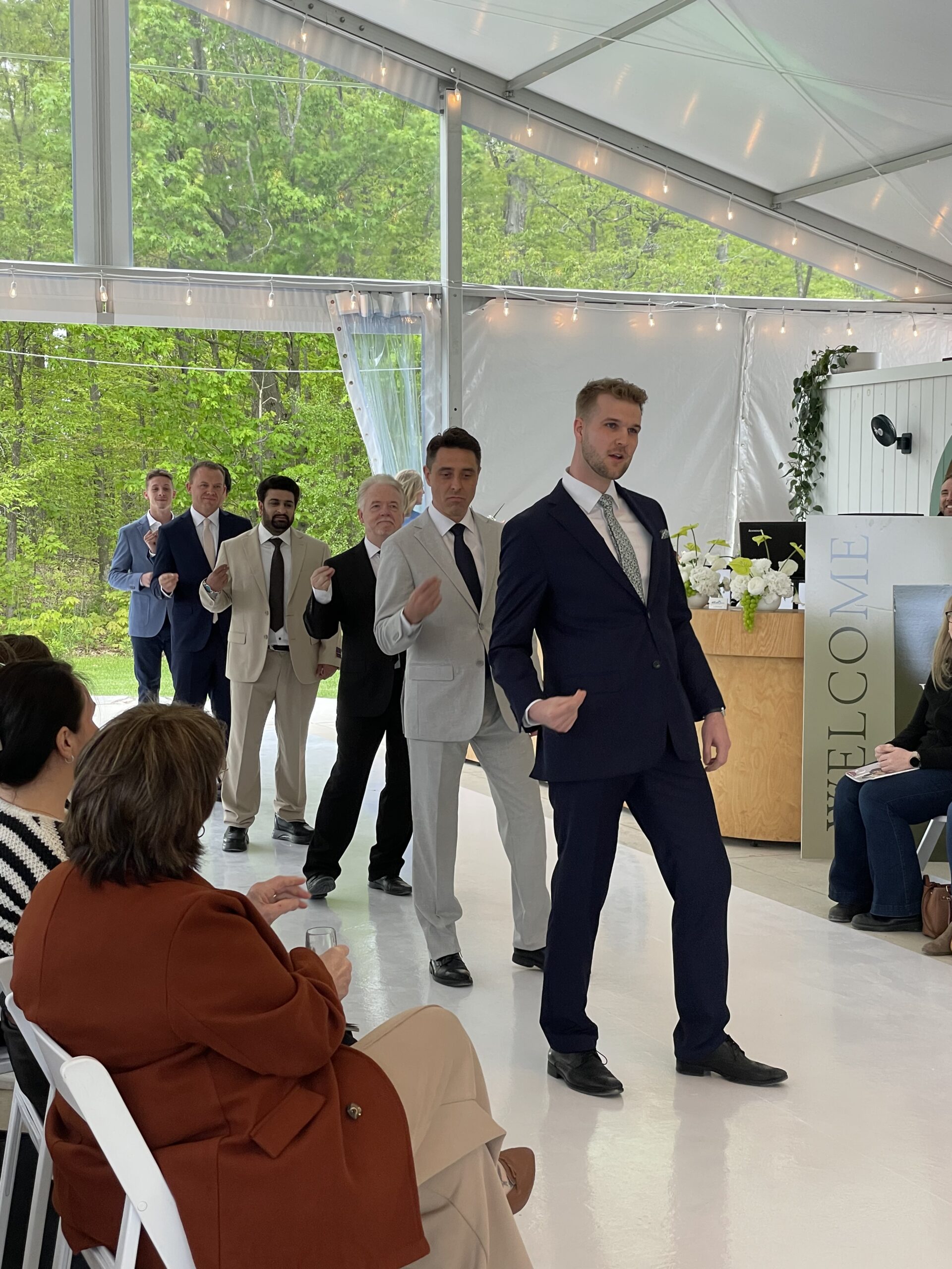 <p>Menswear by Lafferty’s Menswear in the Runway Show by Elevation Hall. (Eleanor Zichy / Gazette Staff)</p>
