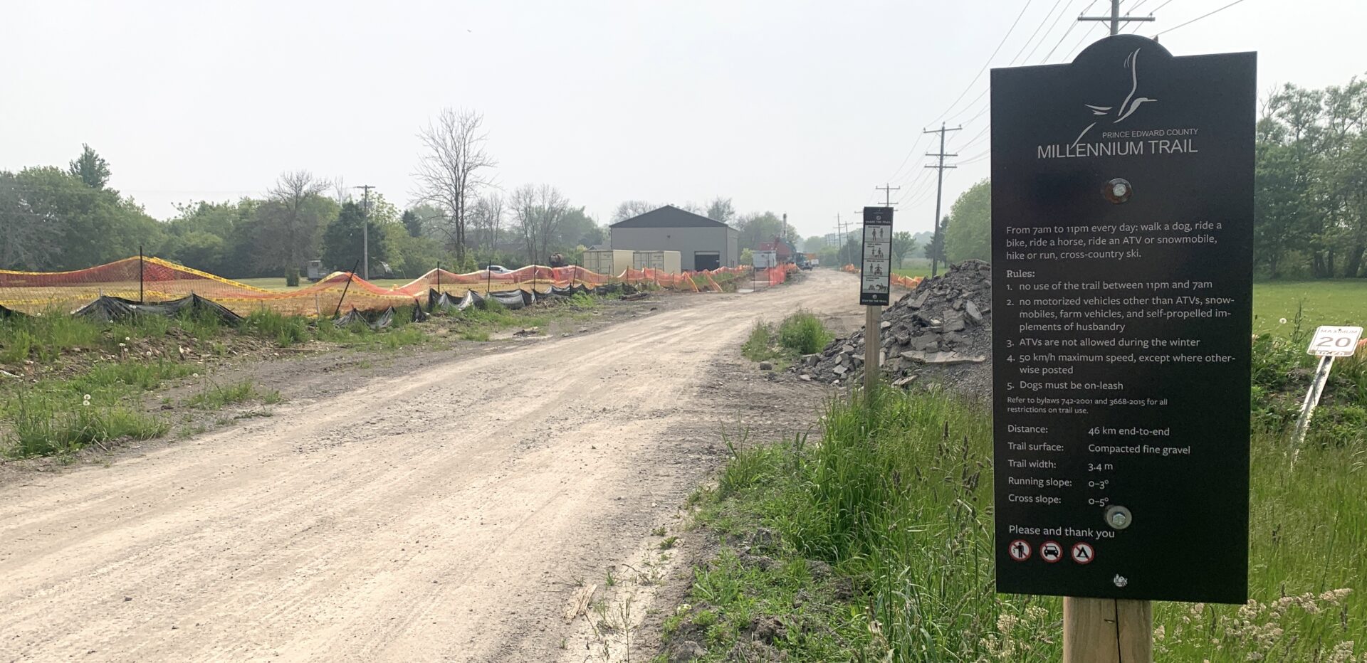 <p>The project to install water and wastewater trunk lines along the Millennium Trail has been plagued by delays due to high ground water levels, buried steel railway lines and hard rock formations. (Jason Parks/Gazette Staff)</p>
