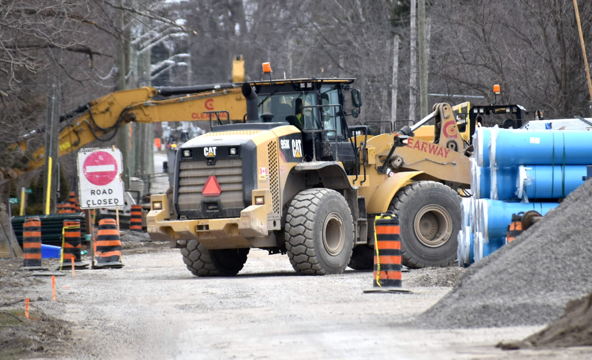 <p>Water infrastructure construction in west Wellington. (Jason Parks/Gazette Staff)</p>
