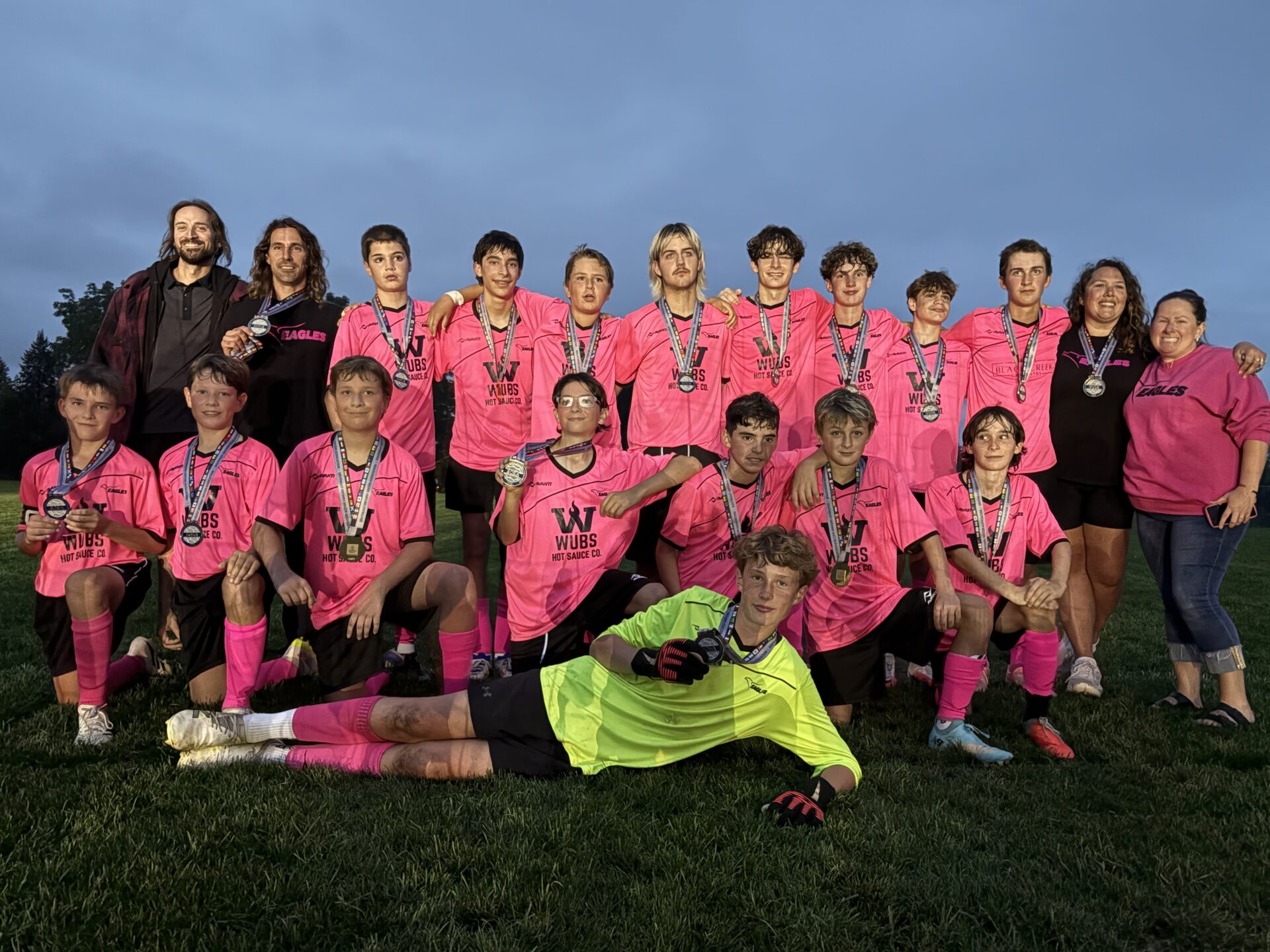 <p>The County’s Southern Ontario Soccer Association (SOSA) U14 rep team didn’t lose a single game this summer — even winning against well fortified teams from larger centres Kingston and Belleville.  (Karen Valihora / Gazette Staff) </p>
