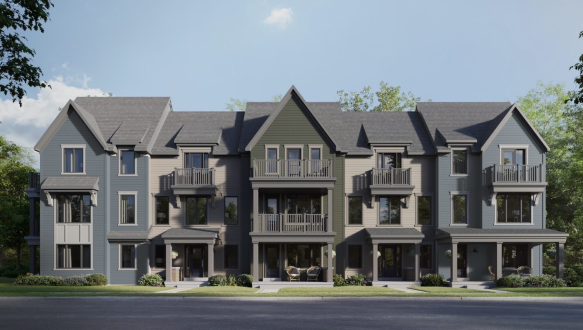 <p>A rendering of the townhomes to be built as part of the Base31 Habitat for Humanity Partnership. (Submitted photo)</p>
