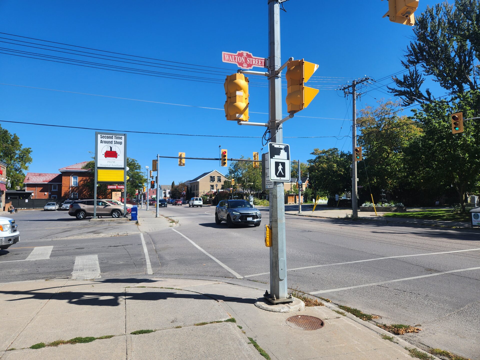 <p>The intersection of Picton Main Street and Walton, pictured here, will have new cameras to help direct the flow of traffic. (Josh Thomas/Gazette Staff) </p>
