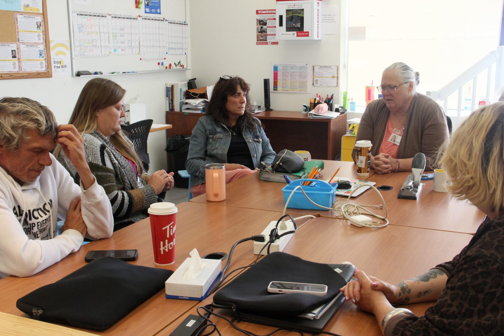 <p>Tracey Stevens stopped by PELC as part of the Election Connections program. (Photo by Josh Thomas/Gazette Staff)</p>