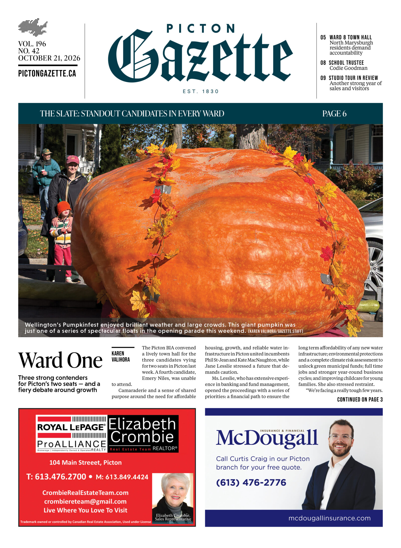 Volume 196 No. 42 | The Picton Gazette